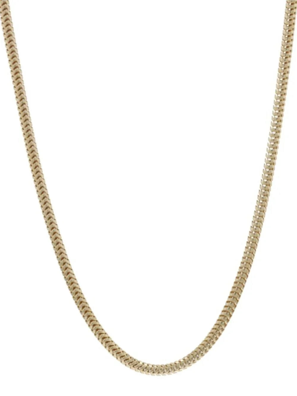 Yellow Gold Snake Chain Necklace 18